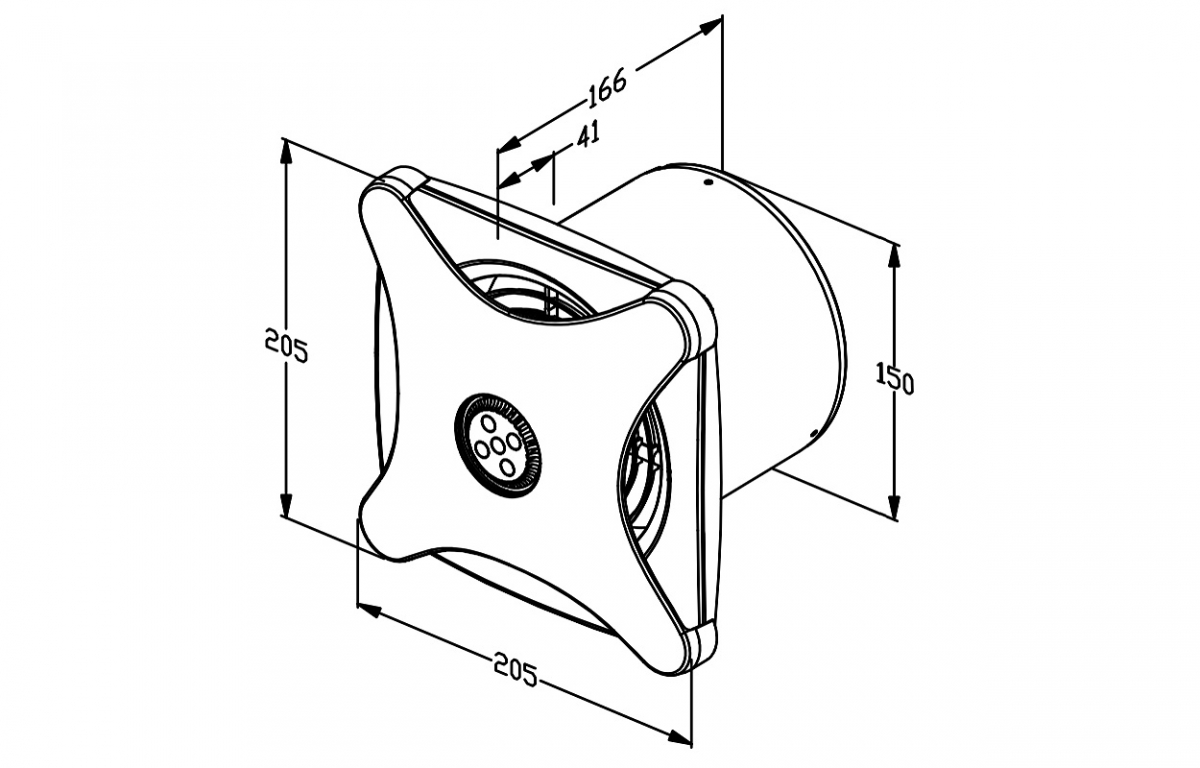 Вытяжной осевой вентилятор ARIUS Eco Star-K 150 LL (11203ARI)